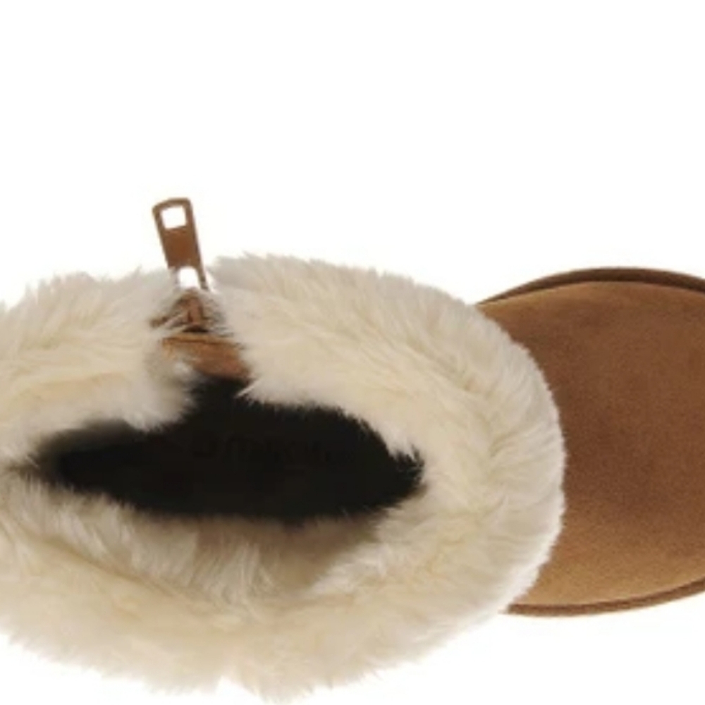 GIRLS' MAKALU BIG KID ICELAND TAN SUEDE WINTER BOOTS SIZE 4 !!!!๐ข โค ๐๐๐๐ - Picture 4 of 14